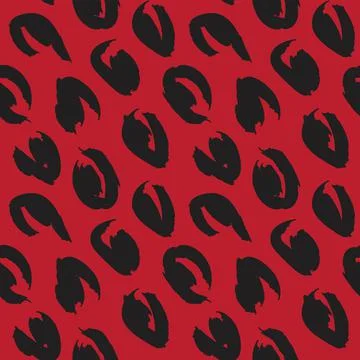 Red Animal Leopard Seamless Pattern Background Illustrazione stock