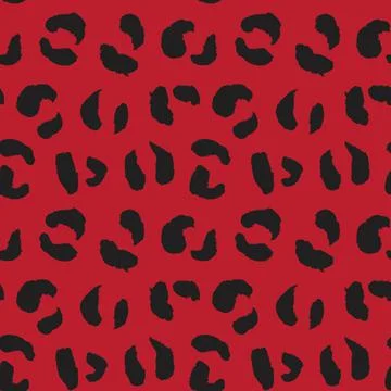 Red Animal Leopard Seamless Pattern Background Illustrazione stock