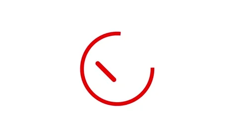 Red animated check mark symbol appearing inside circular outline on clean w.. Stock Footage 341228875