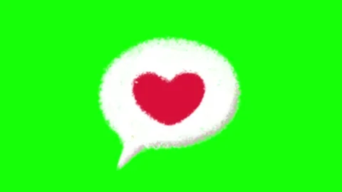 Red animated heart beating pulse icon on loop with green screen background Stock Footage 314260132