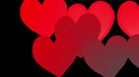 Red Animated Hearts Beat Stock Footage 58472865