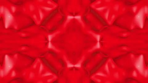 Red animated pattern. abstract kaleidoscope background. 3d render Stock Footage 101351463