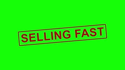 Red animated selling fast stamp on green screen background Stock Footage 336965494