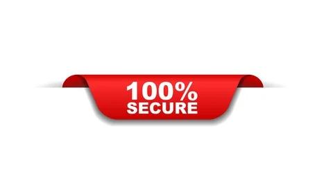 Red animation 100% secure Stock-Footage 103102487