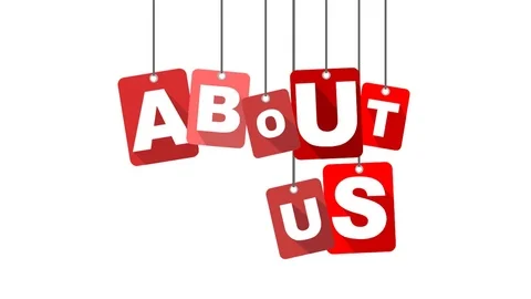 Red animation about us Stock Footage 101714774