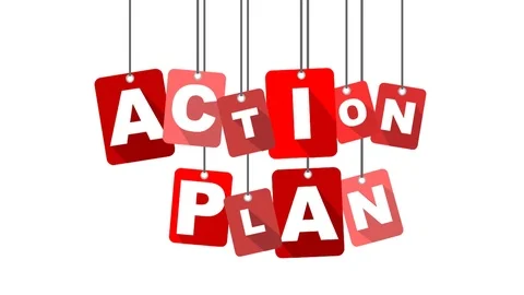 Red animation action plan Stock Footage 101715768