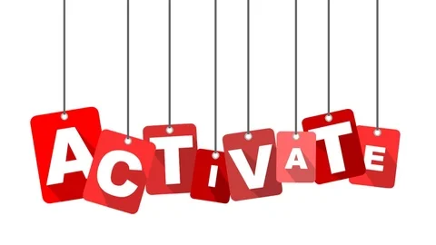 Red animation activate Stock Footage 101714701