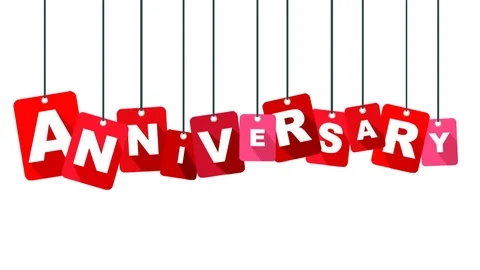 Red animation anniversary Stock Footage 101121447