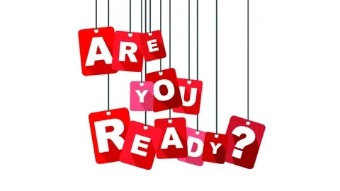 Red animation are you ready 스톡 동영상 101119539