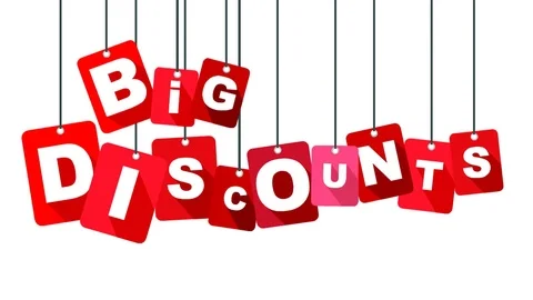 Red animation big discounts Stock Footage 101121188