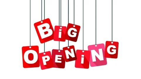 Red animation big opening Stock Footage 100997464