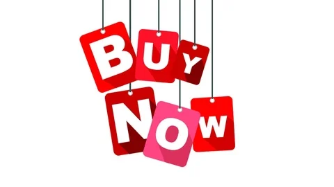 Red animation buy now Stock Footage 100997694