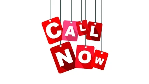 Red animation call now Stock Footage 101118288