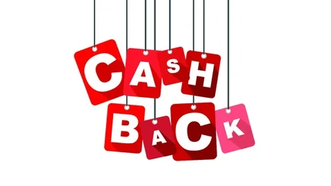 Red animation cash back Stock Footage 101121044