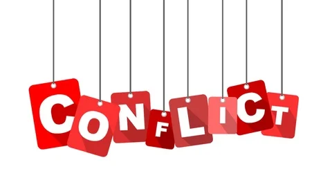 Red animation conflict Stock Footage 101117163