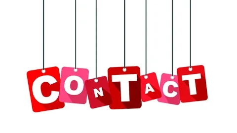 Red animation contact Stock Footage 100996638