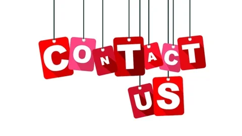 Red animation contact us Stock Footage 101118129