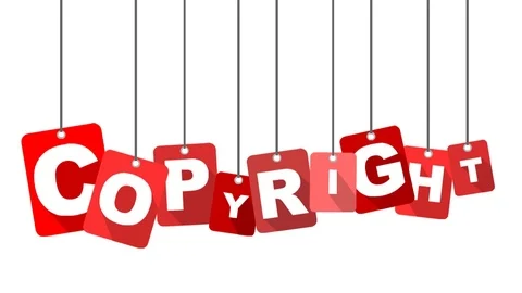 Red animation copyright Stock Footage 101714766