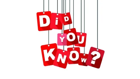 Red animation did you know Stock Footage 101120864