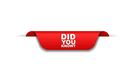 Red animation did you know Stock Footage 103099238