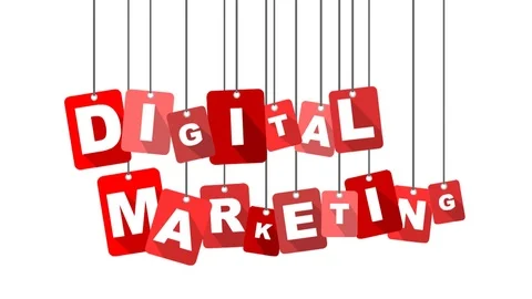 Red animation digital marketing Stock Footage 101715161