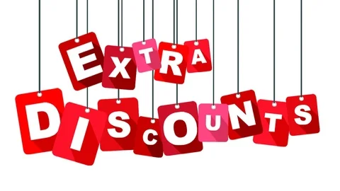 Red animation extra discounts Stock Footage 101119186