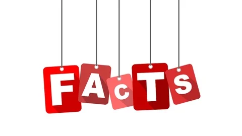 Red animation facts Stock Footage 101117246