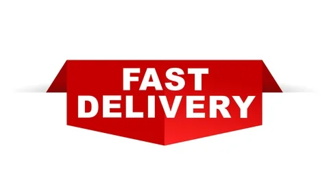 Red animation fast delivery Stock Footage 100991373