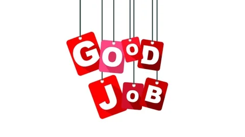 Red animation good job Stock Footage 100996545