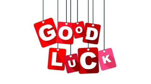 Red animation good luck Stock Footage 100996333