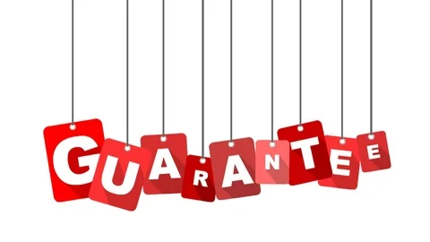 Red animation guarantee Stock Footage 101714671