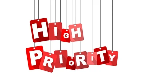 Red animation high priority Stock Footage 101714656