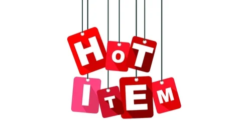 Red animation hot item Stock Footage 101121538