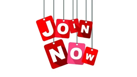 Red animation join now Stock Footage 100997537