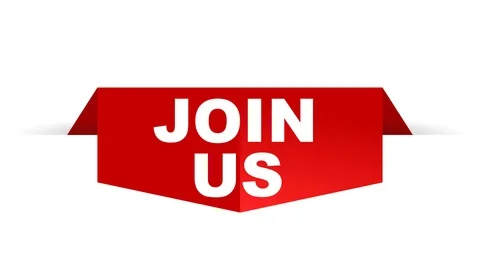 Red animation join us Stock Footage 100991194