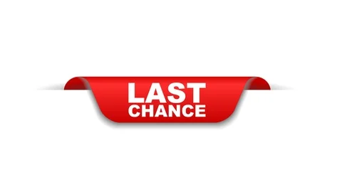 Red animation last chance Stock Footage 103041929