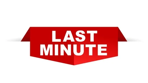 Red animation last minute Stock Footage 100990713