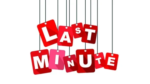 Red animation last minute Stock Footage 100996794