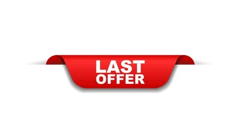 Red animation last offer Stock Footage 103095328