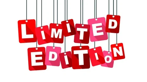 Red animation limited edition Stock Footage 100998032