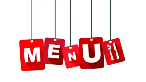 Red animation menu Stock Footage 100997662