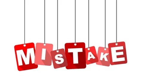 Red animation mistake Stock Footage 101714636