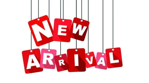 Red animation new arrival Stock Footage 100997052