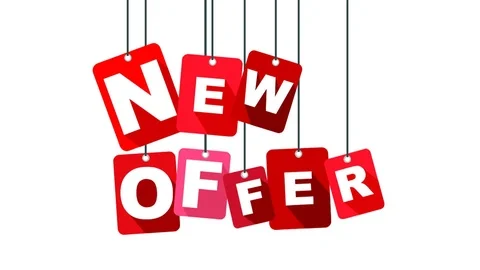 Red animation new offer Stock Footage 101121245