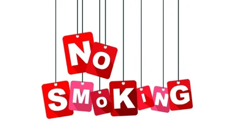 Red animation no smoking Stock Footage 101120405