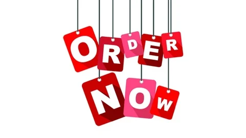 Red animation order now Stock Footage 101118252