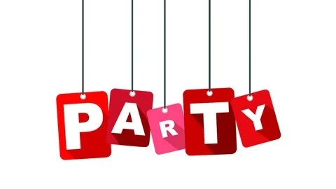 Red animation party Stock Footage 101119749