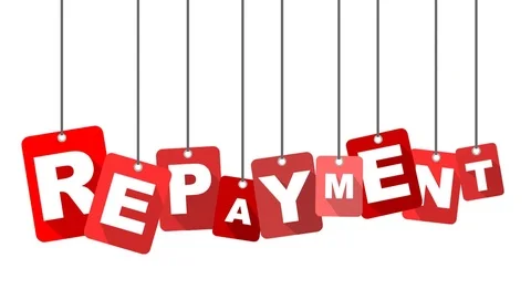 Red animation repayment Stock Footage 101714606