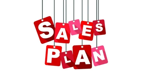 Red animation sales plan Stock Footage 101119700