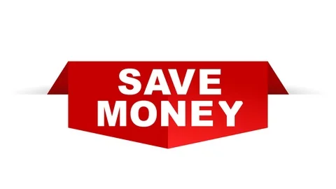 Red animation save money Stock Footage 100990876